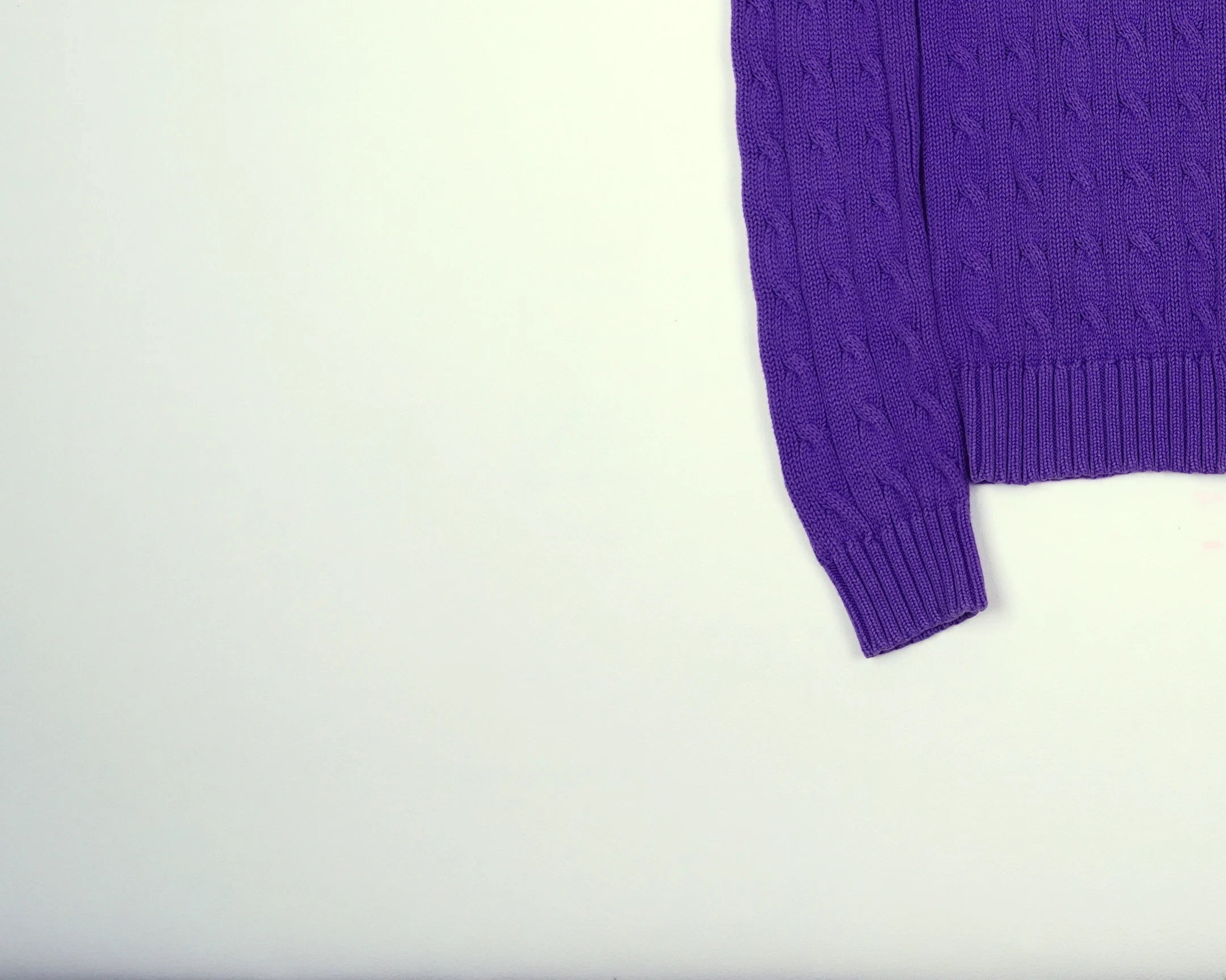 Ralph Lauren Purple Cable Knit S Cotton