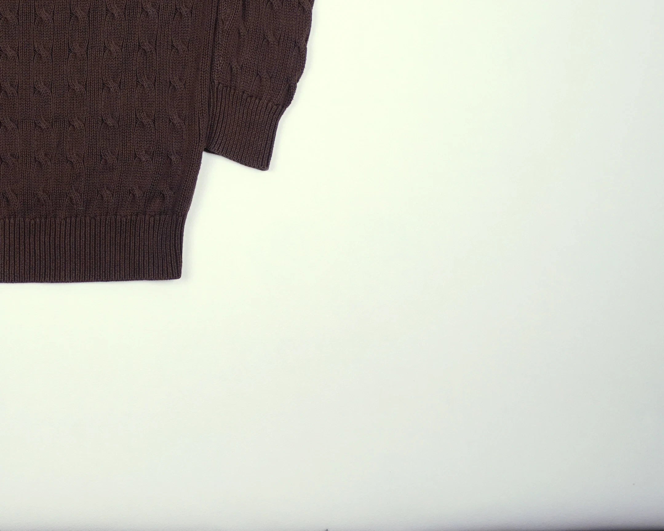 Ralph Lauren Brown Cable Knit S Cotton