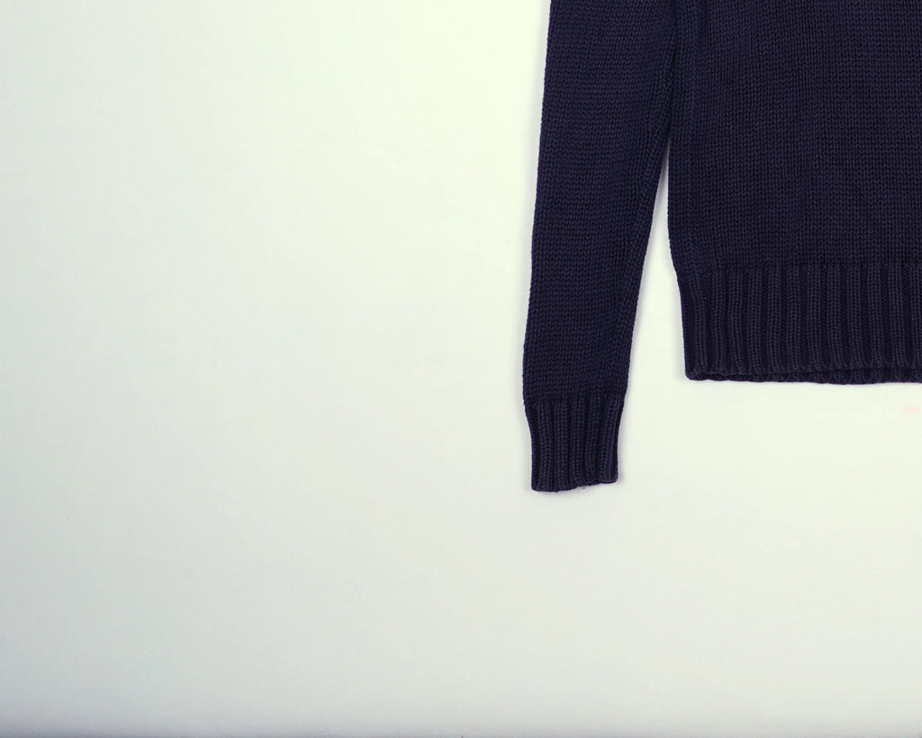 Ralph Lauren Navy Flag Sweater Xs Cotton