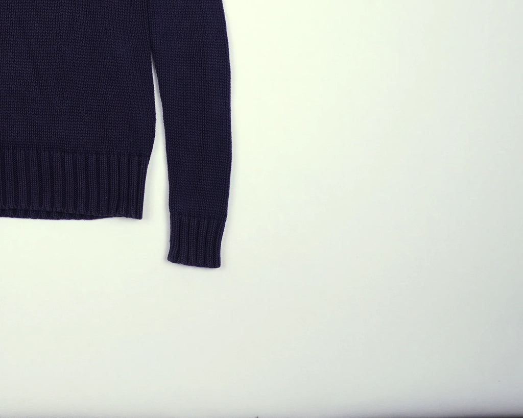 Ralph Lauren Navy Flag Sweater Xs Cotton