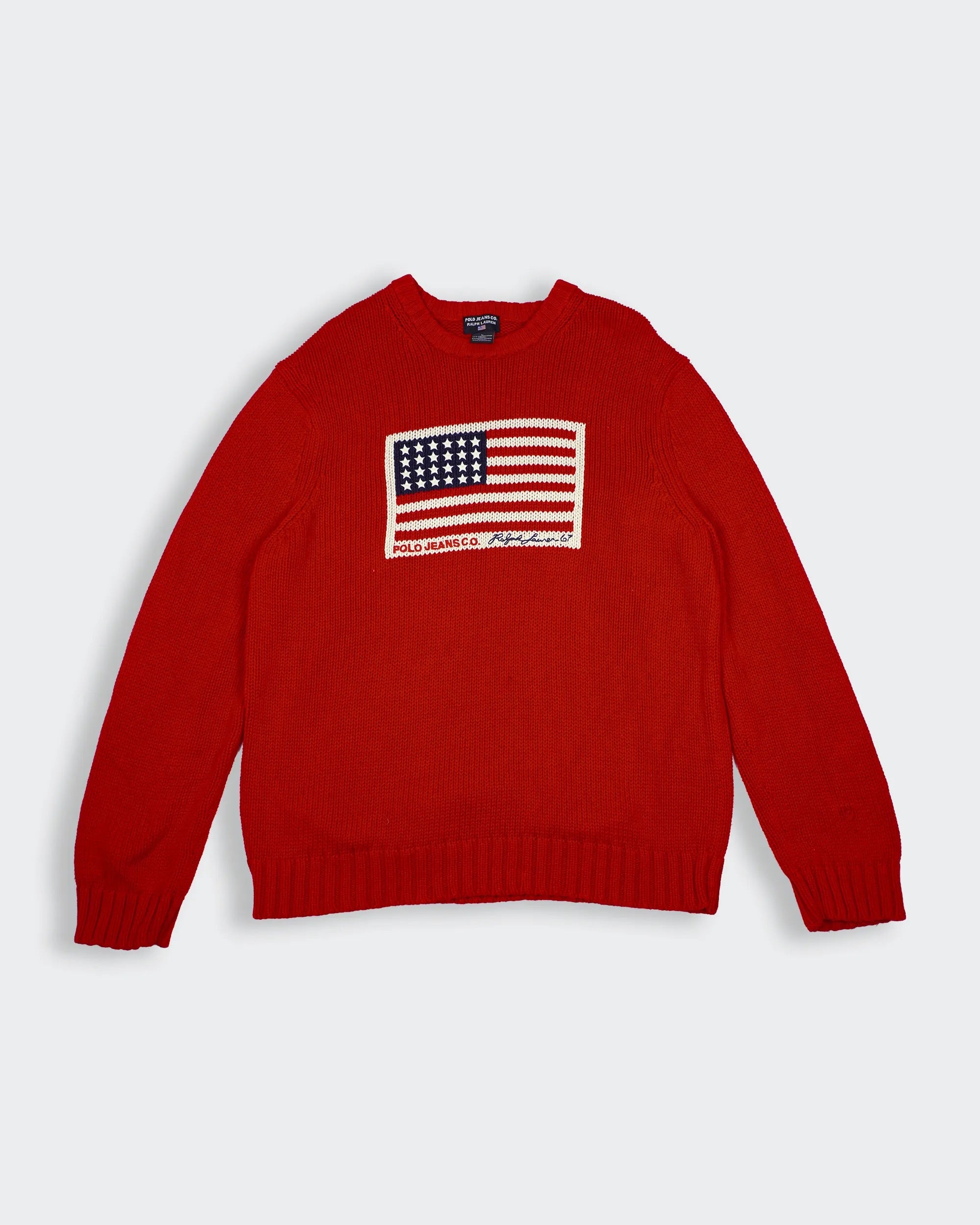 Ralph Lauren Red Flag trui maat L, katoen