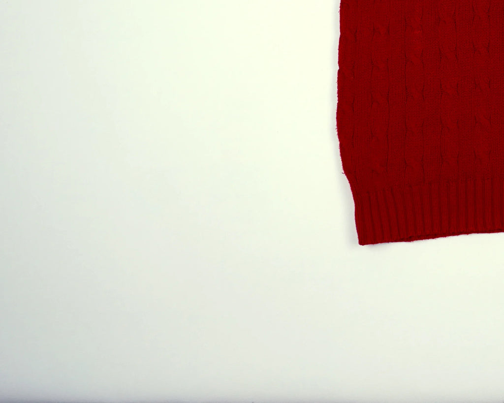 Ralph Lauren Red Knitted Vest M Wool