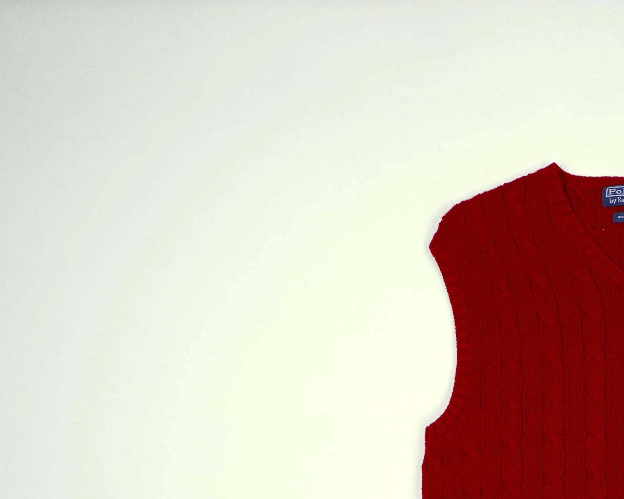 Ralph Lauren Red Knitted Vest M Wool