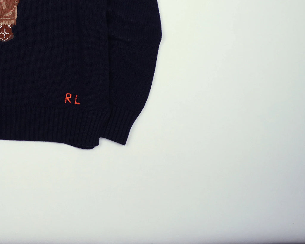Ralph Lauren Navy Bear Sweater Cotton