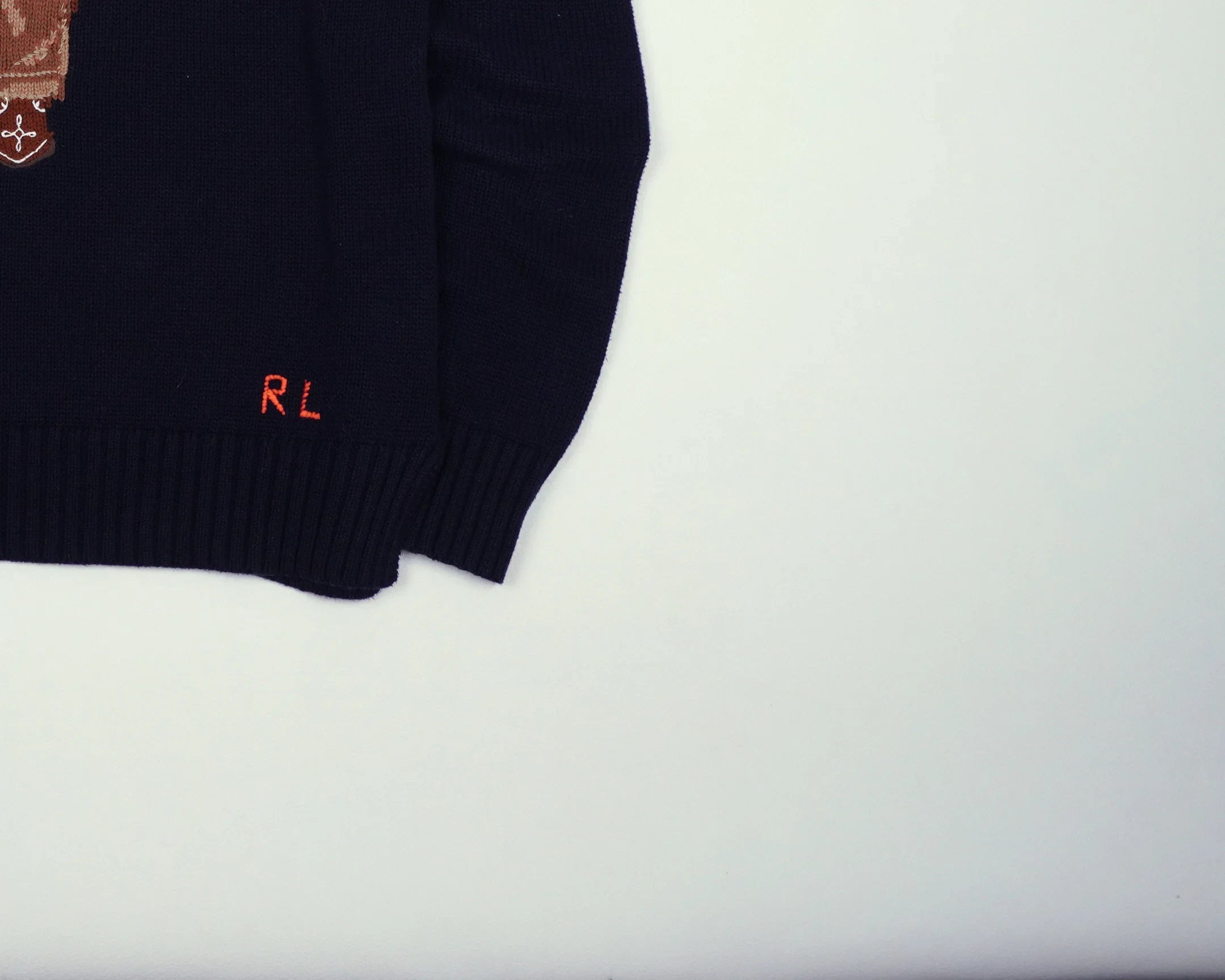 Ralph Lauren Navy Bear Sweater Cotton