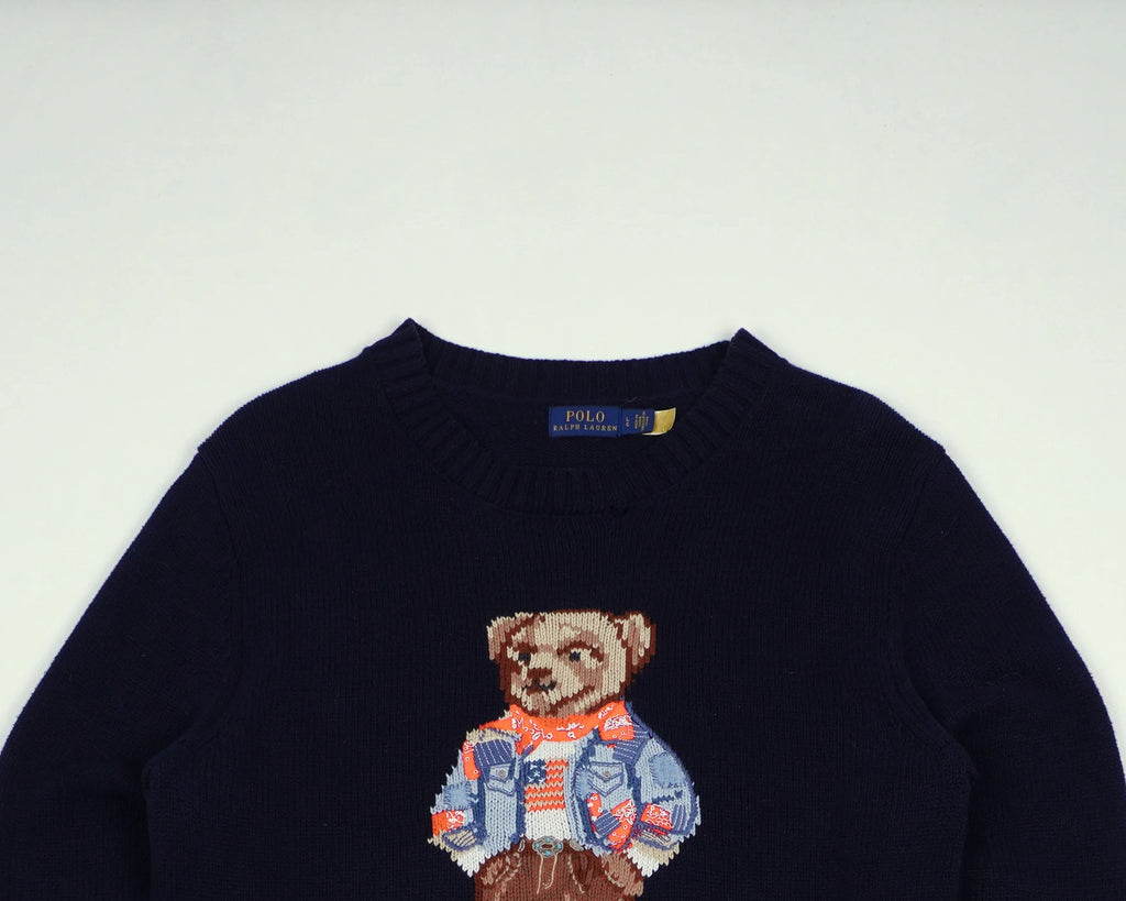 Ralph Lauren Navy Bear Sweater Cotton