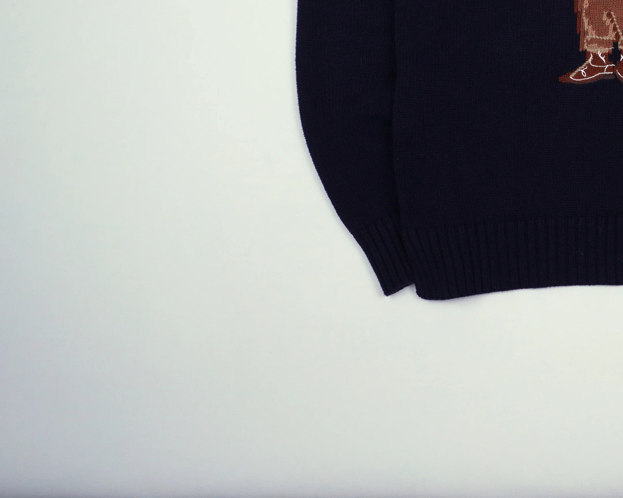 Ralph Lauren Navy Bear Sweater Cotton