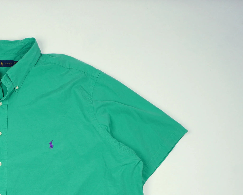Ralph Lauren Green Button-up Shirt XXL Cotton