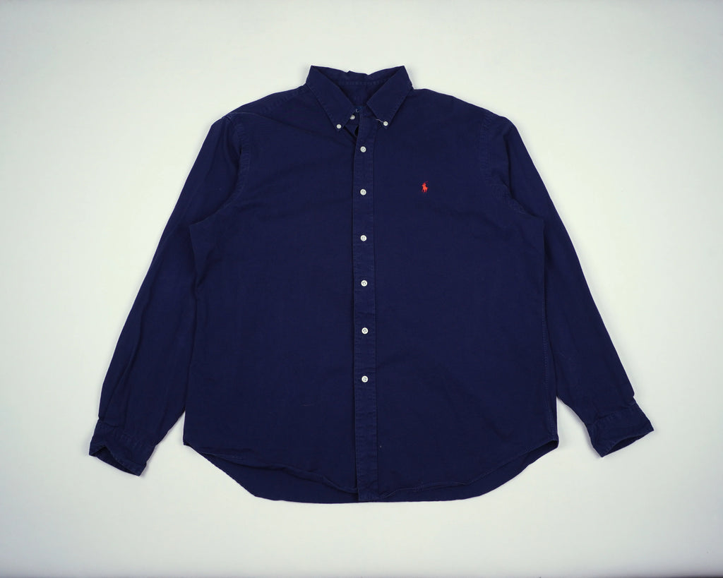 Ralph Lauren Navy Button-up Shirt XL Cotton