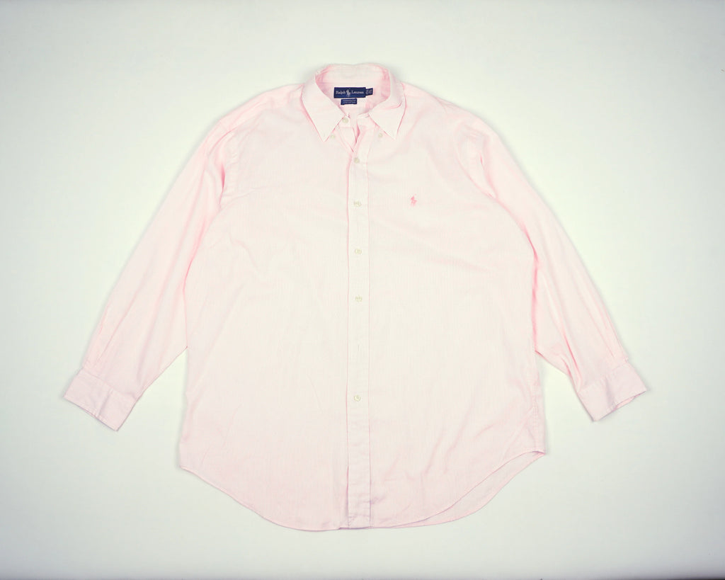 Ralph Lauren Pink Button-up Shirt XL Cotton