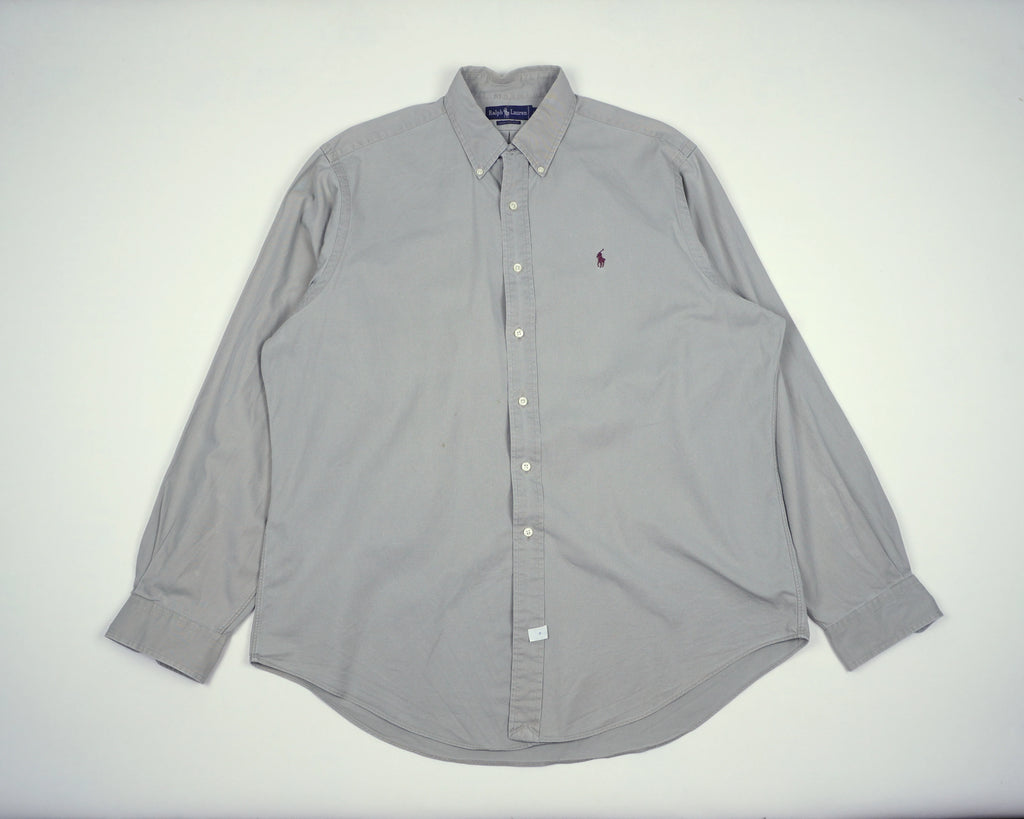 Ralph Lauren Gray Button-down Shirt XXL Cotton
