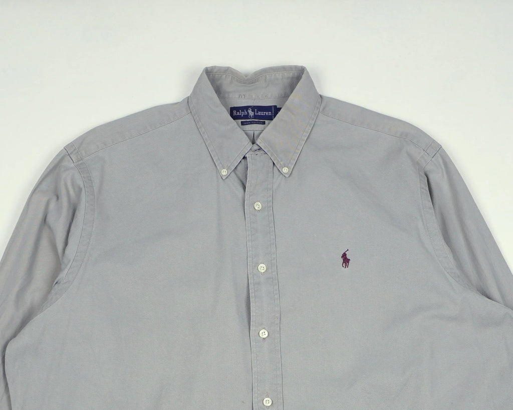 Ralph Lauren Gray Button-down Shirt XXL Cotton