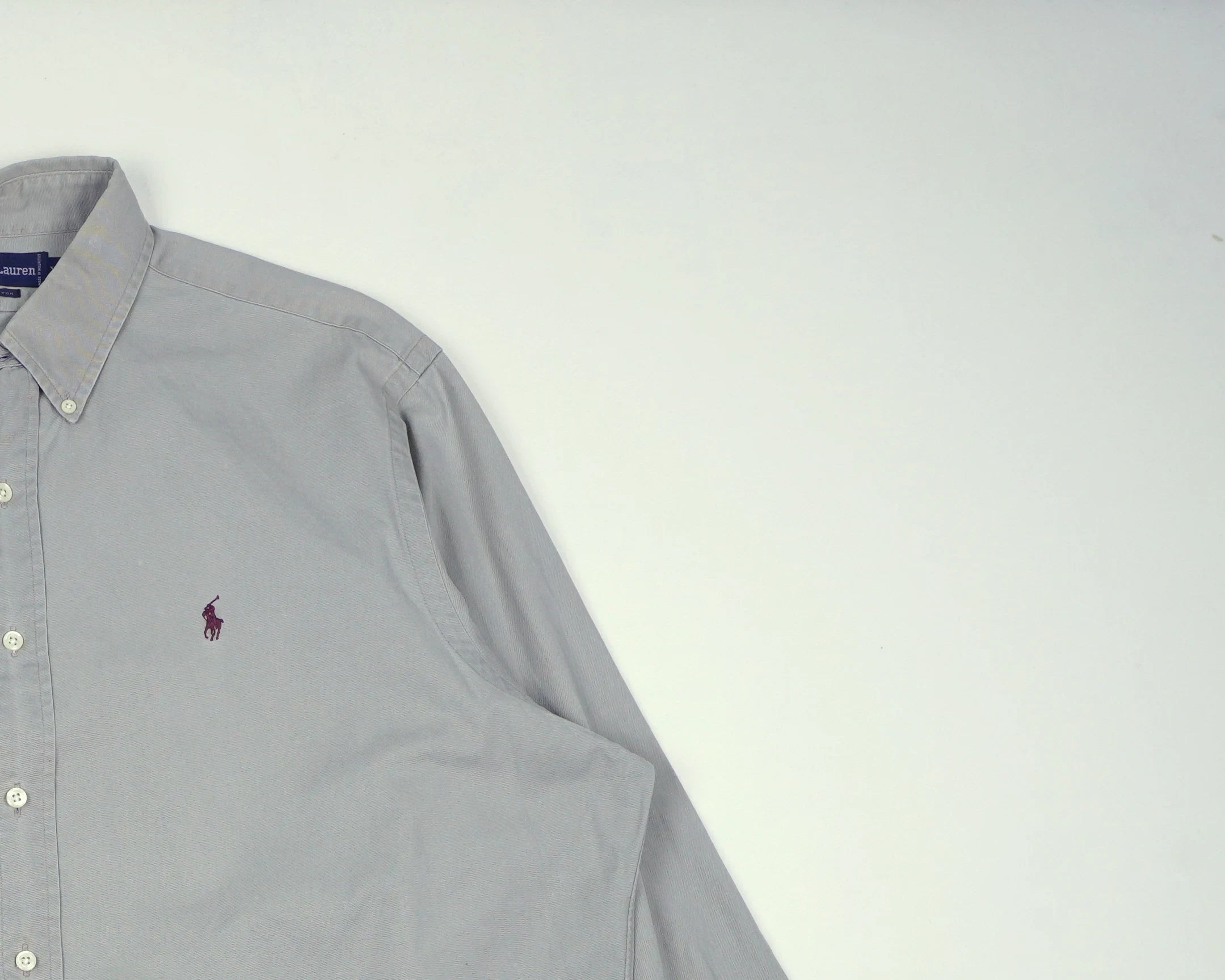 Ralph Lauren Gray Button-down Shirt XXL Cotton