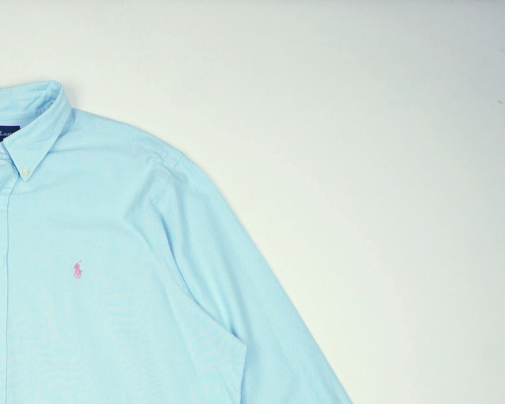 Ralph Lauren Blue Button-up Shirt XXL Cotton