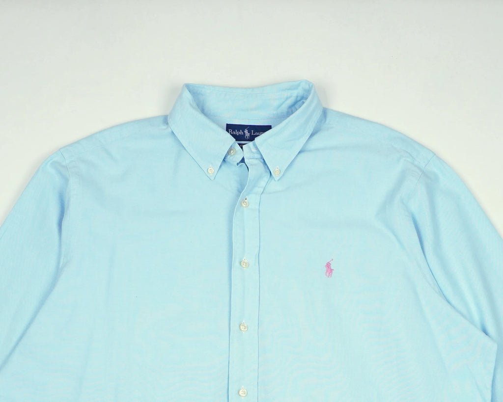 Ralph Lauren Blue Button-up Shirt XXL Cotton