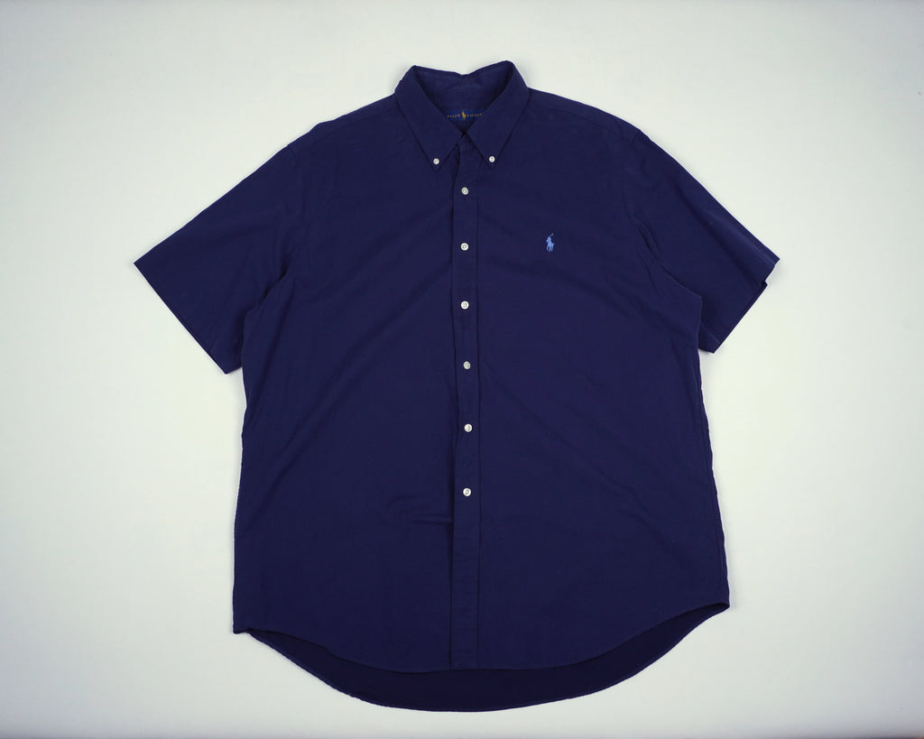 Ralph Lauren Navy Button-up Shirt XXL Cotton