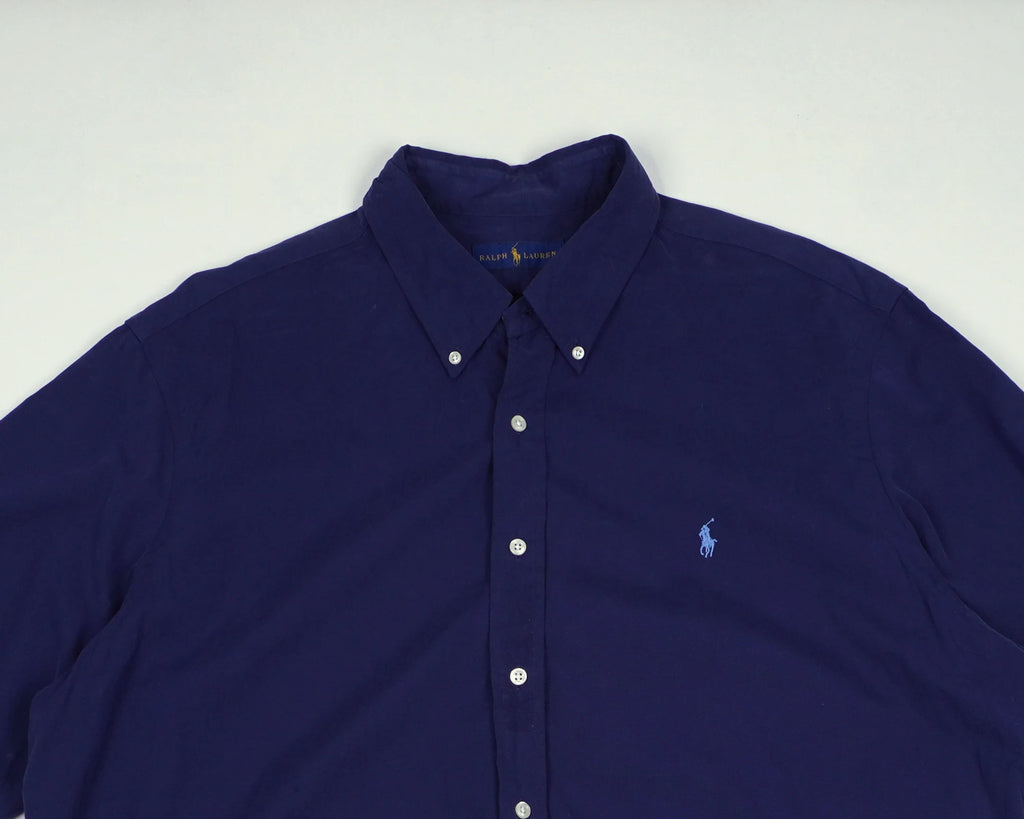 Ralph Lauren Navy Button-up Shirt XXL Cotton