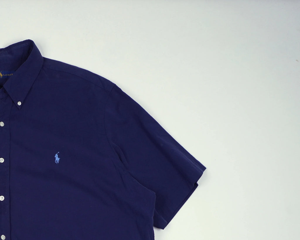 Ralph Lauren Navy Button-up Shirt XXL Cotton