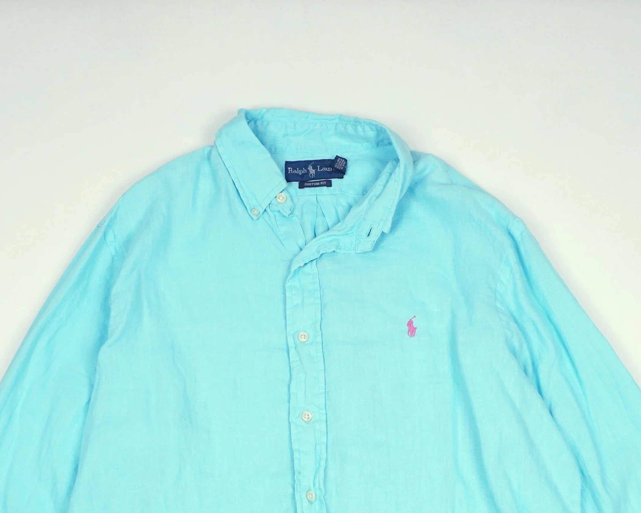 Ralph Lauren Blue Button-up Shirt XL Linen
