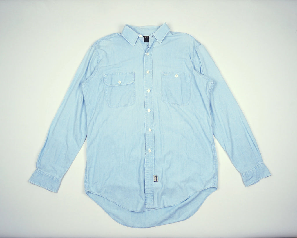 Ralph Lauren Blue Button-up Shirt L Cotton