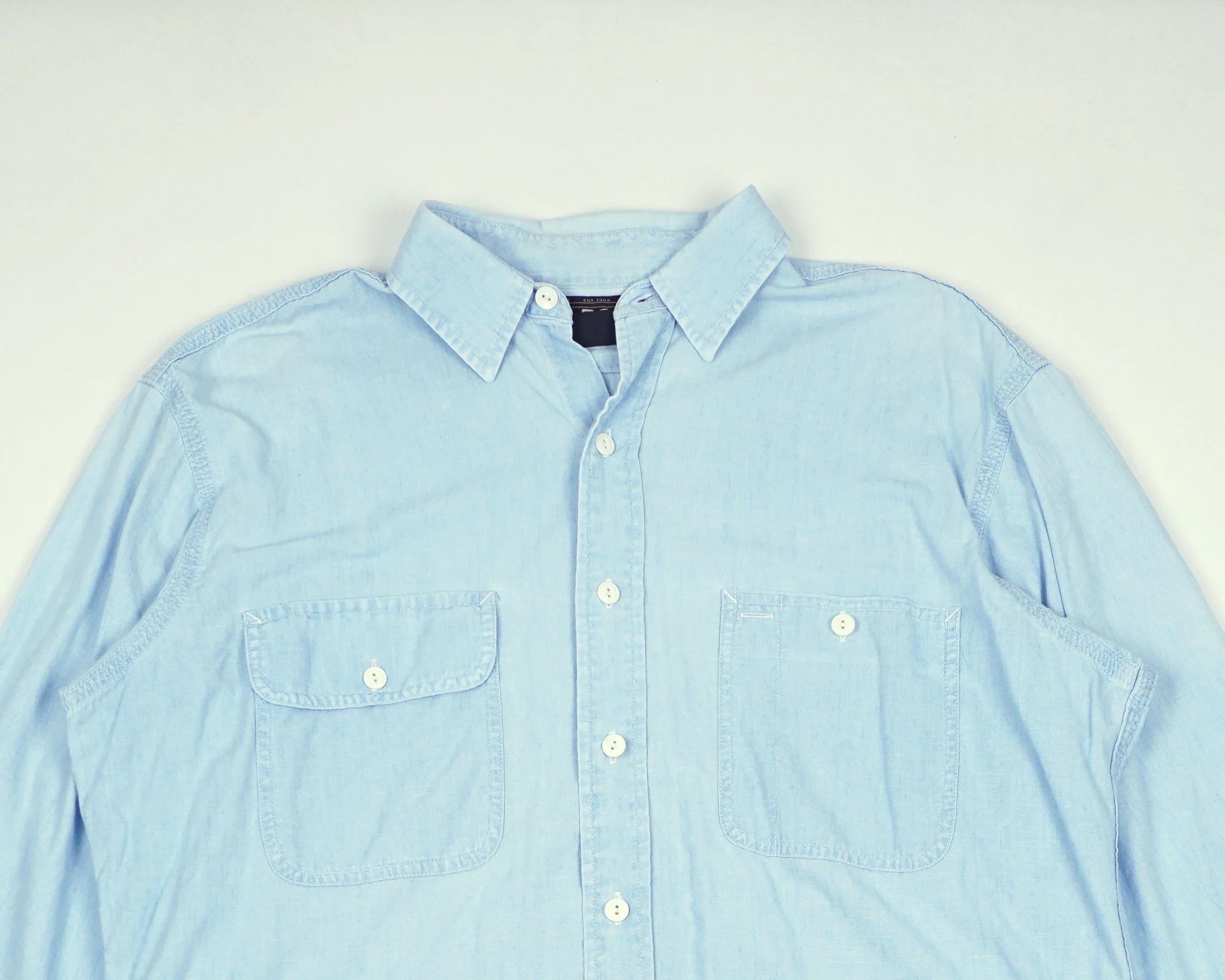 Ralph Lauren Blue Button-up Shirt L Cotton