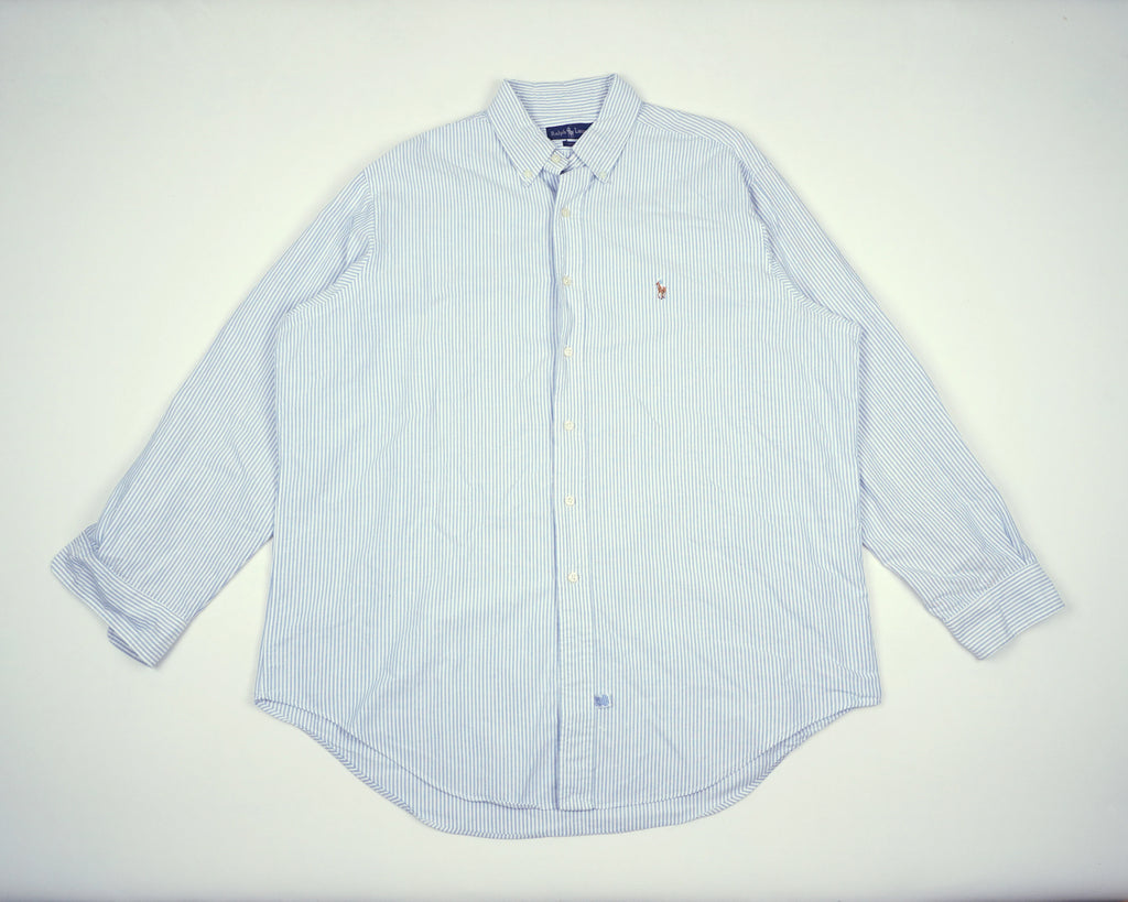 Ralph Lauren Blue Button-up Shirt XXL Cotton