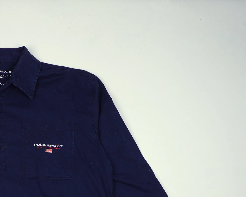 Ralph Lauren Navy Button-up Shirt XL Cotton