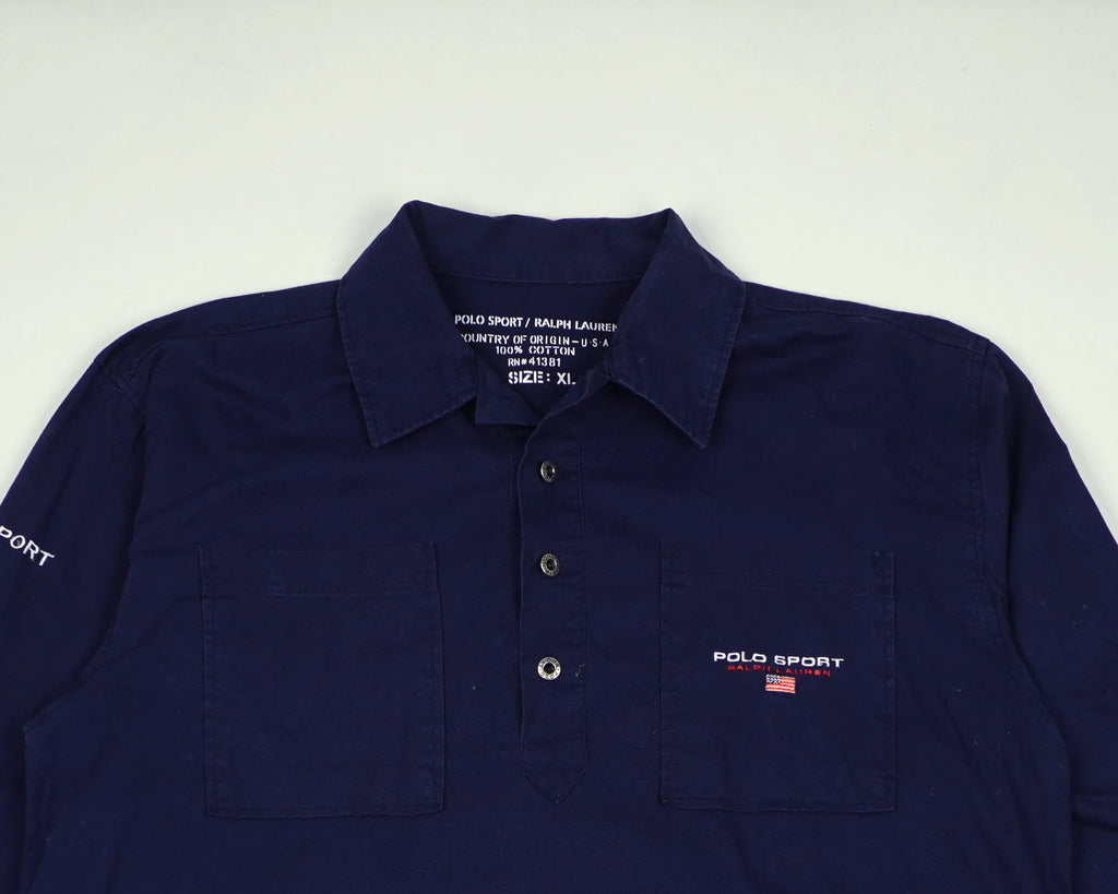 Ralph Lauren Navy Button-up Shirt XL Cotton