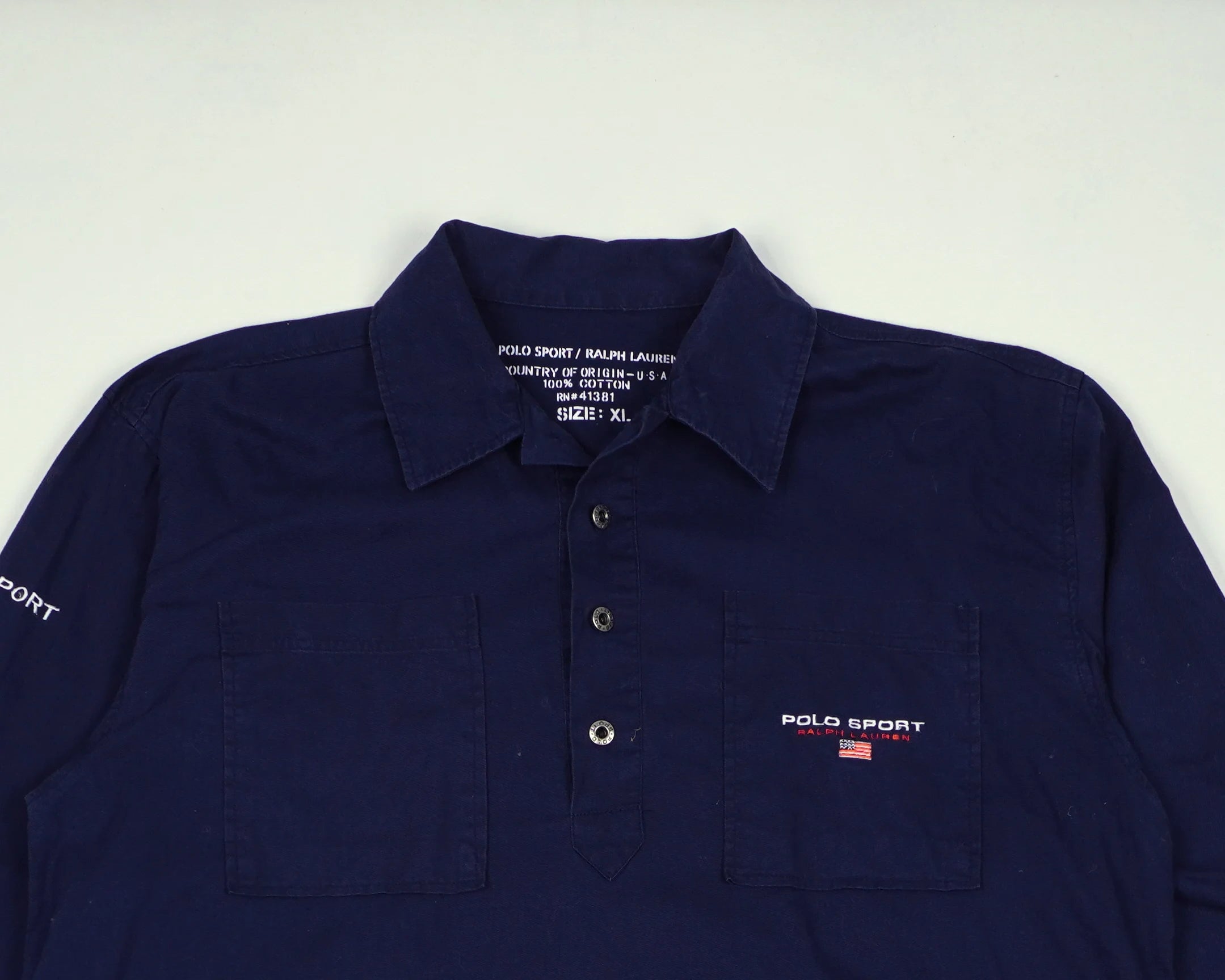 Ralph Lauren Navy Button-up Shirt XL Cotton