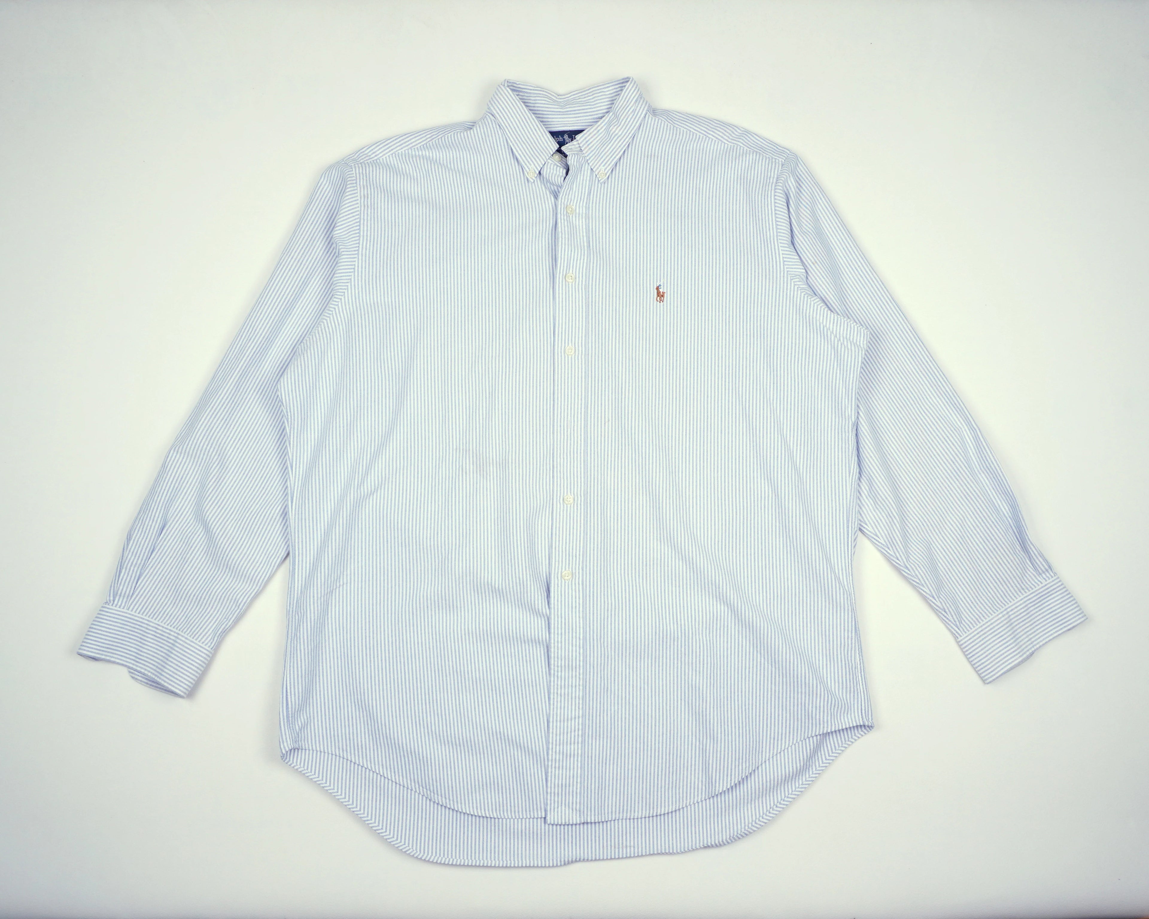 Ralph Lauren Blue Long Sleeve Button-up Shirt Cotton