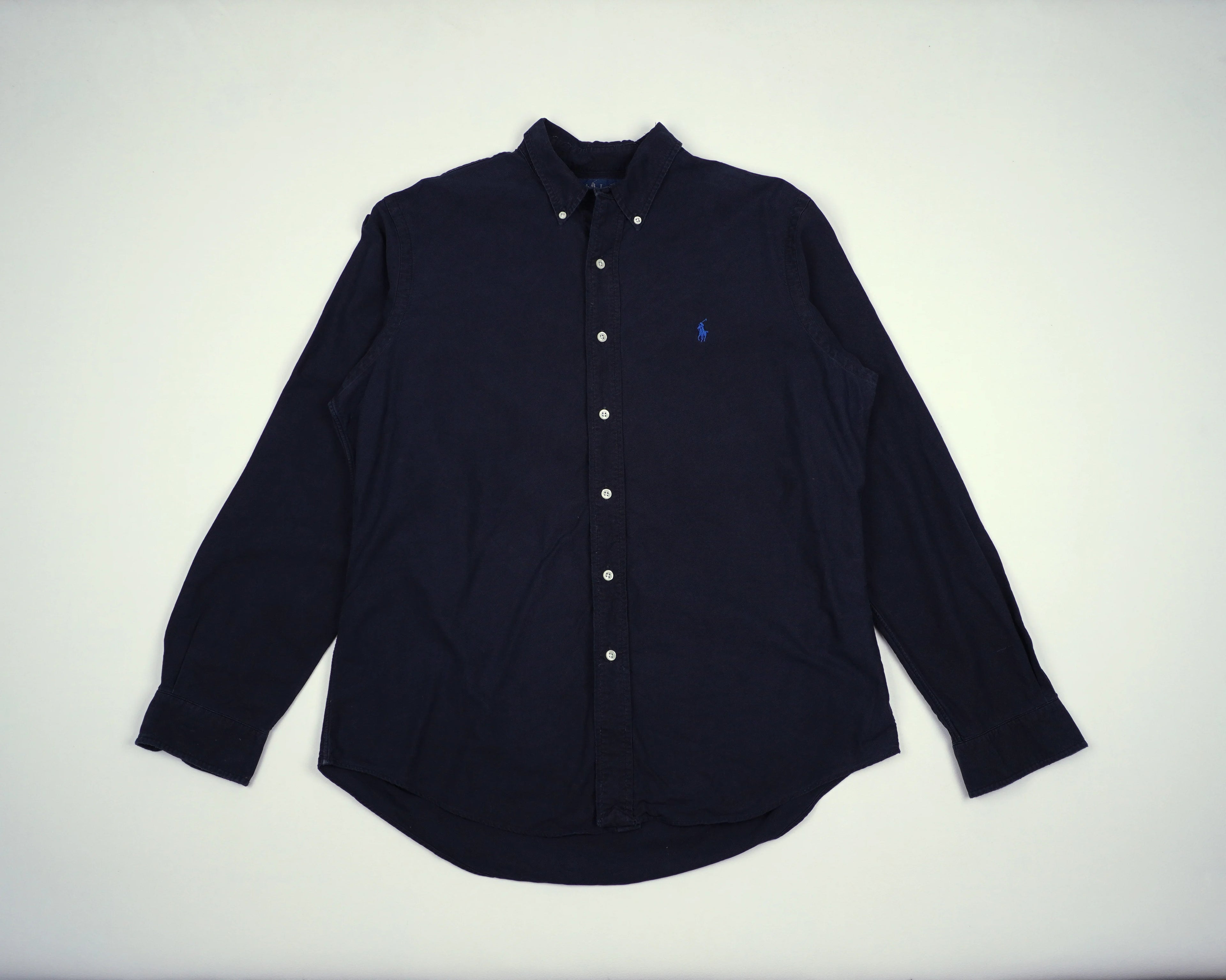 Ralph Lauren Navy Button-up Shirt M Cotton