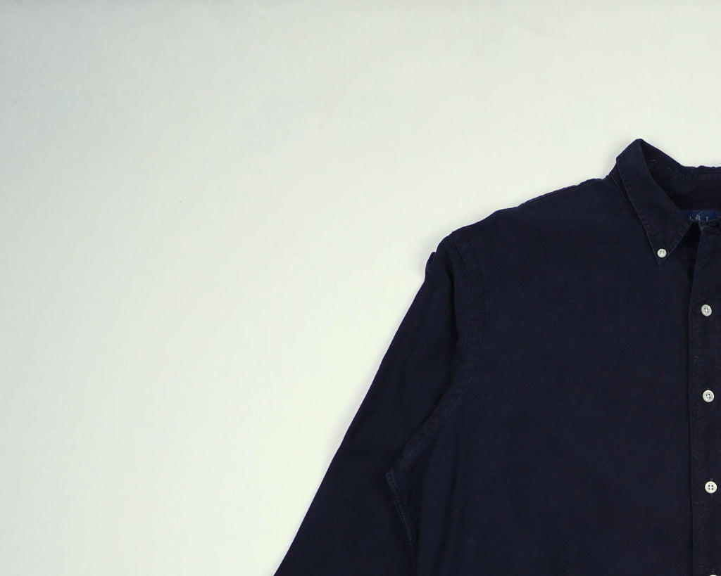 Ralph Lauren Navy Button-up Shirt M Cotton