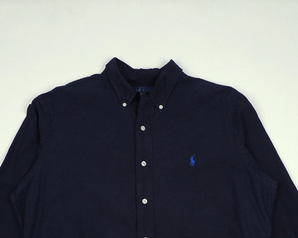 Ralph Lauren Navy Button-up Shirt M Cotton