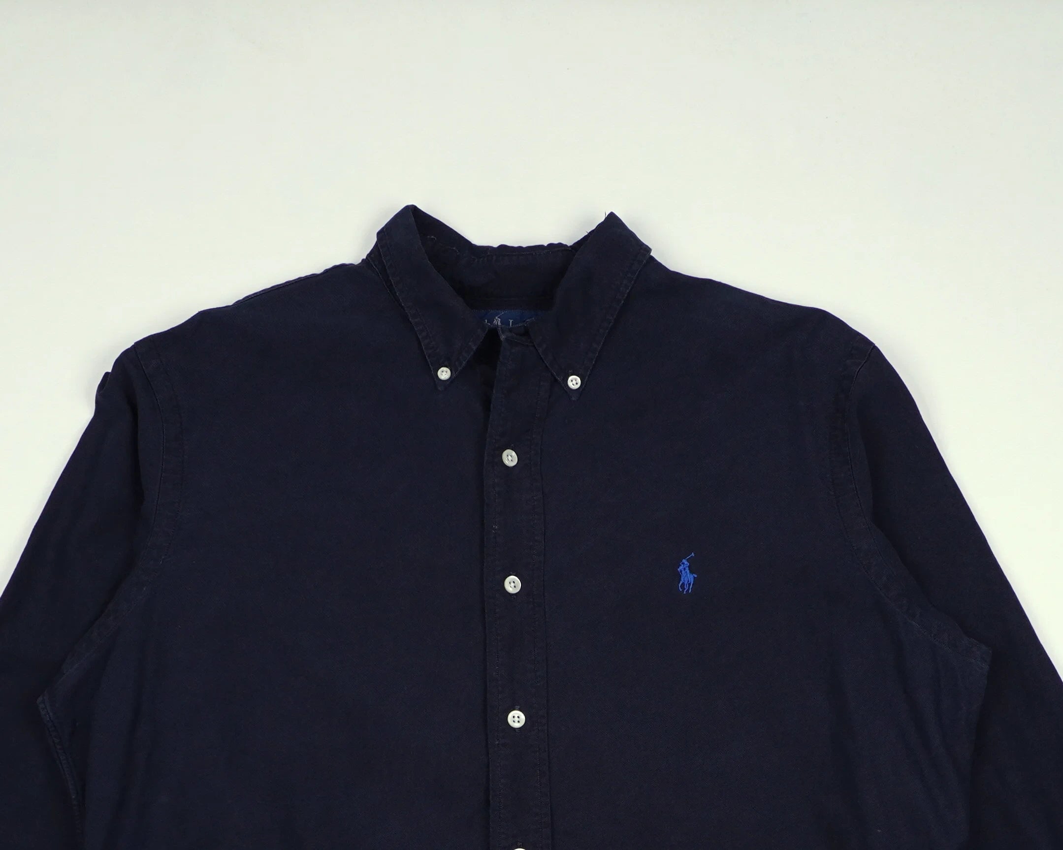 Ralph Lauren Navy Button-up Shirt M Cotton
