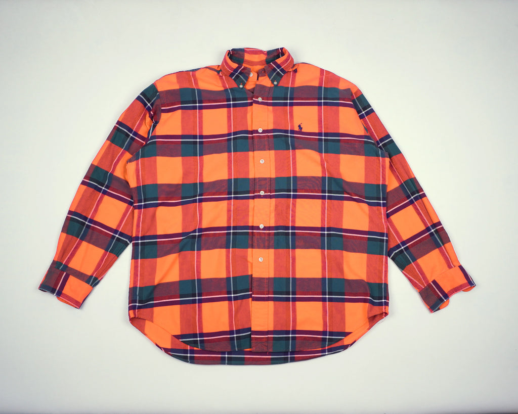 Ralph Lauren Orange Button-up Shirt XXL Cotton