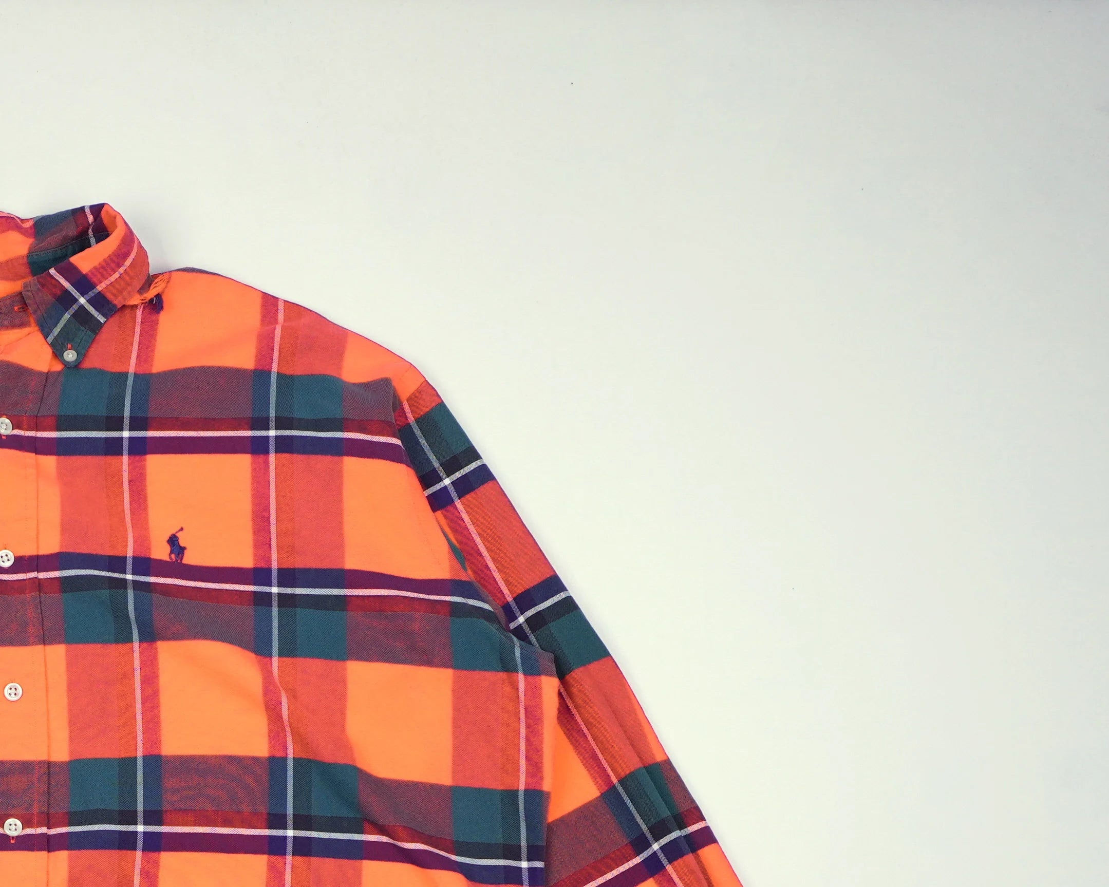 Ralph Lauren Orange Button-up Shirt XXL Cotton