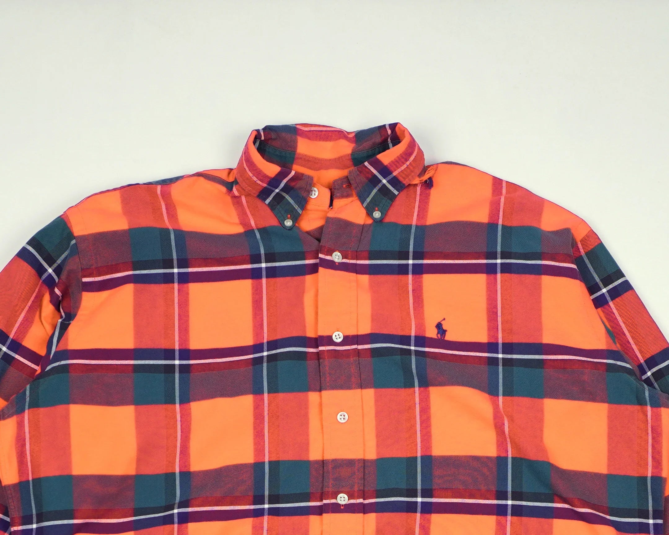 Ralph Lauren Orange Button-up Shirt XXL Cotton