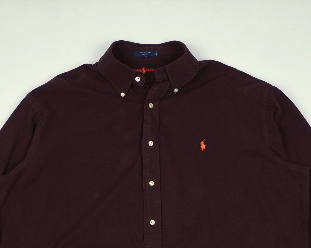 Ralph Lauren Brown Button-up Shirt XXL Cotton