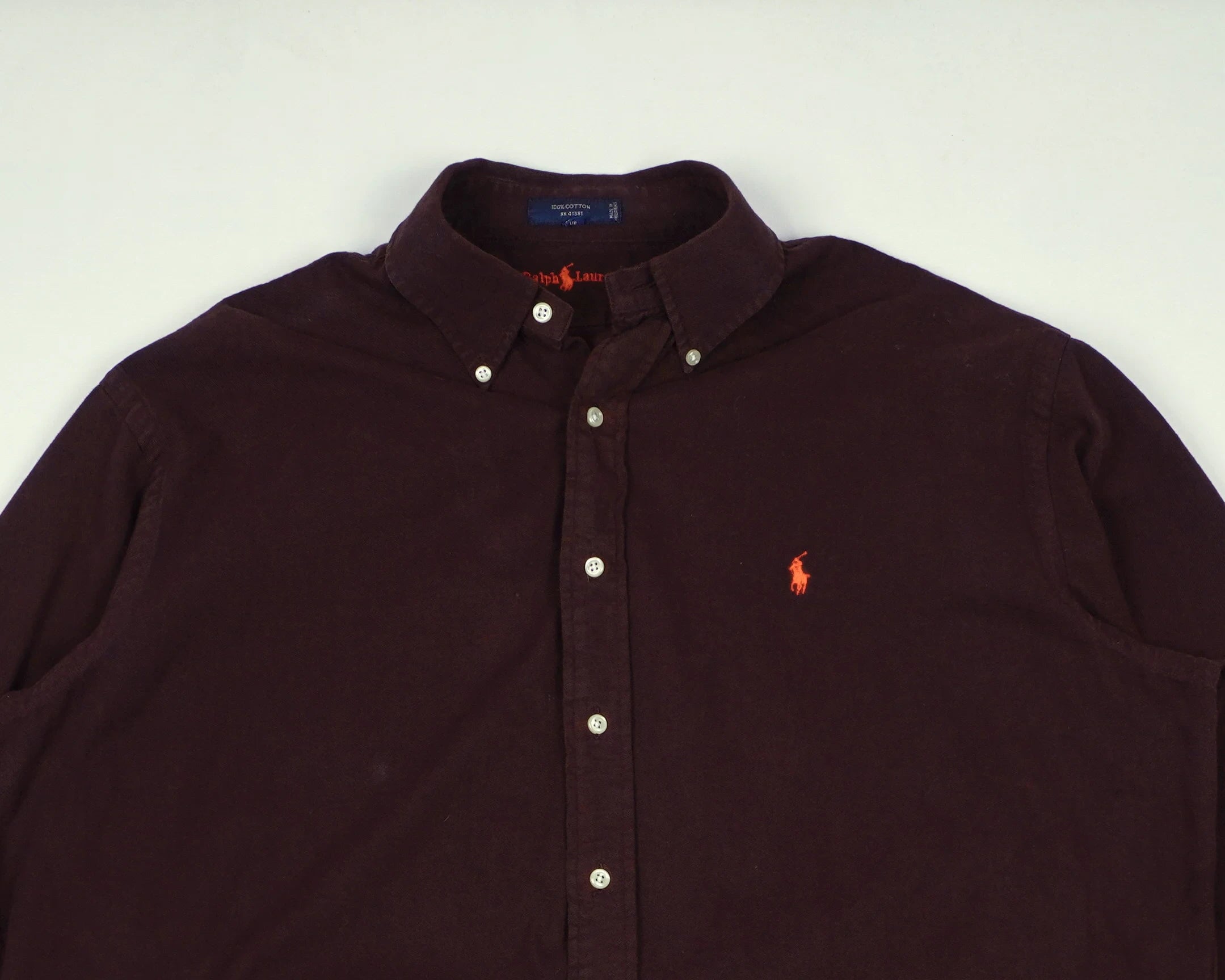 Ralph Lauren Brown Button-up Shirt XXL Cotton