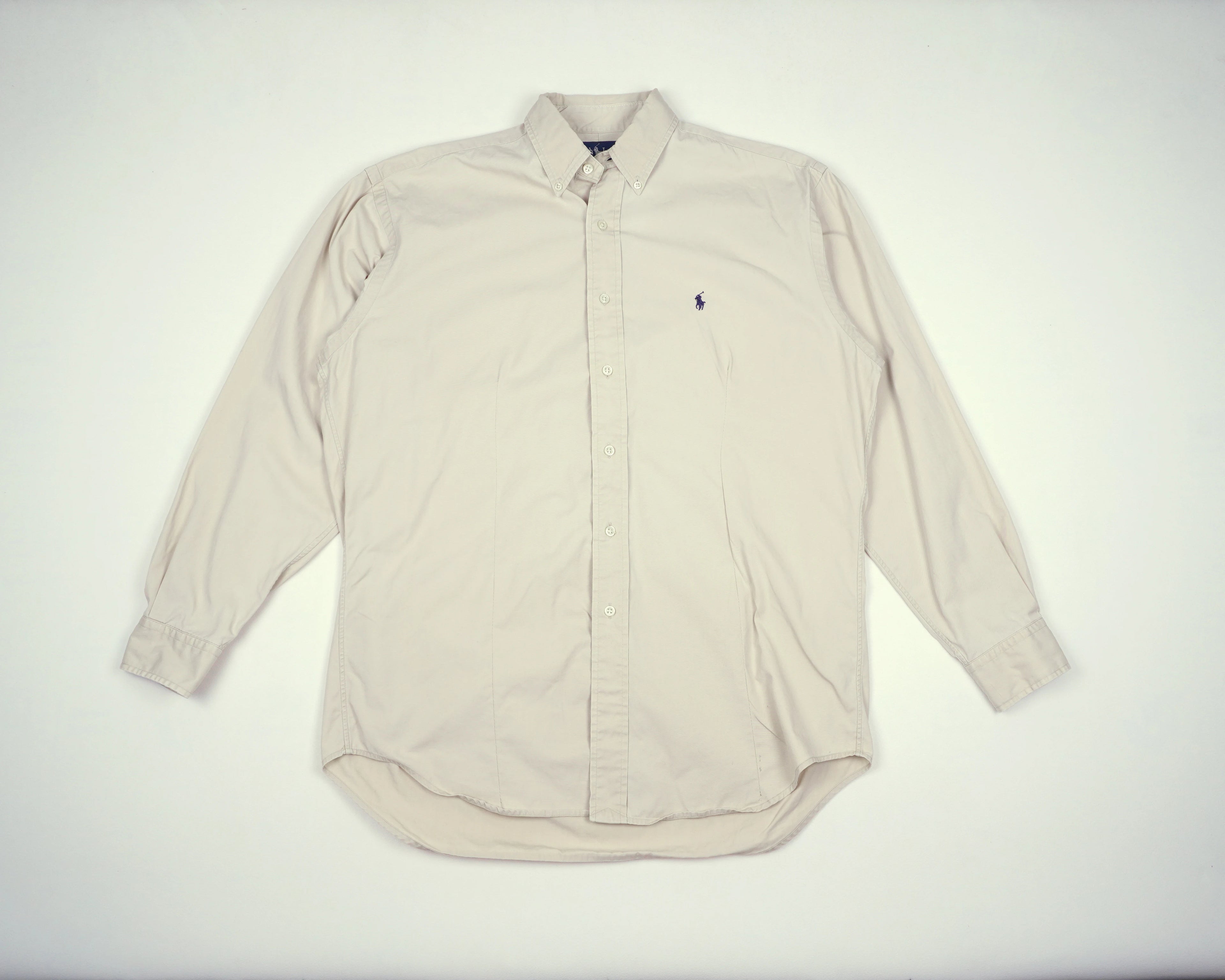 Ralph Lauren Beige Long Sleeve Shirt L Cotton