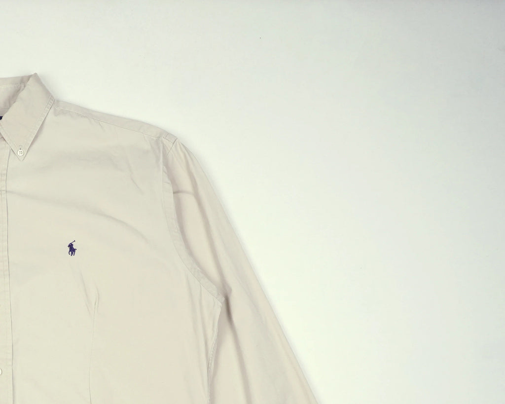 Ralph Lauren Beige Long Sleeve Shirt L Cotton