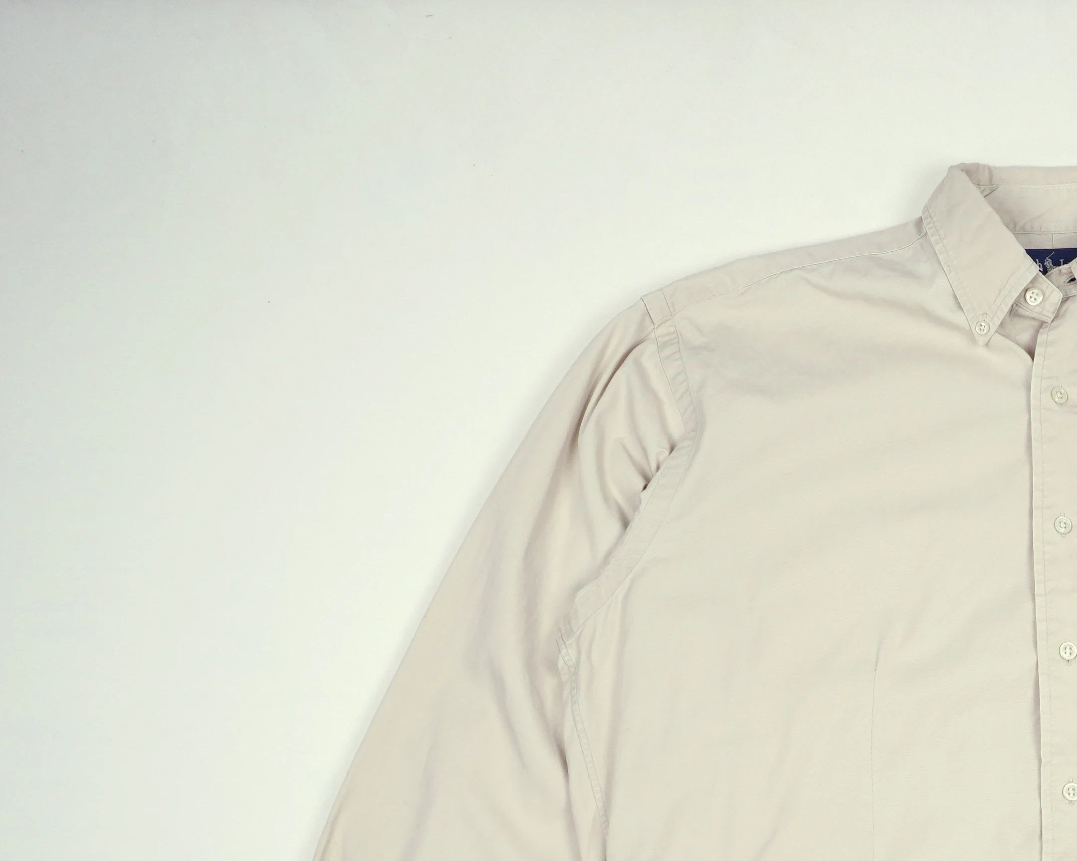 Ralph Lauren Beige Long Sleeve Shirt L Cotton