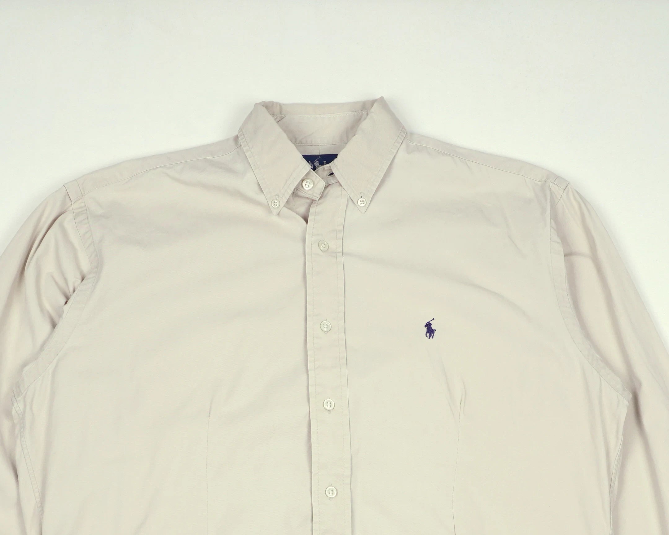 Ralph Lauren Beige Long Sleeve Shirt L Cotton