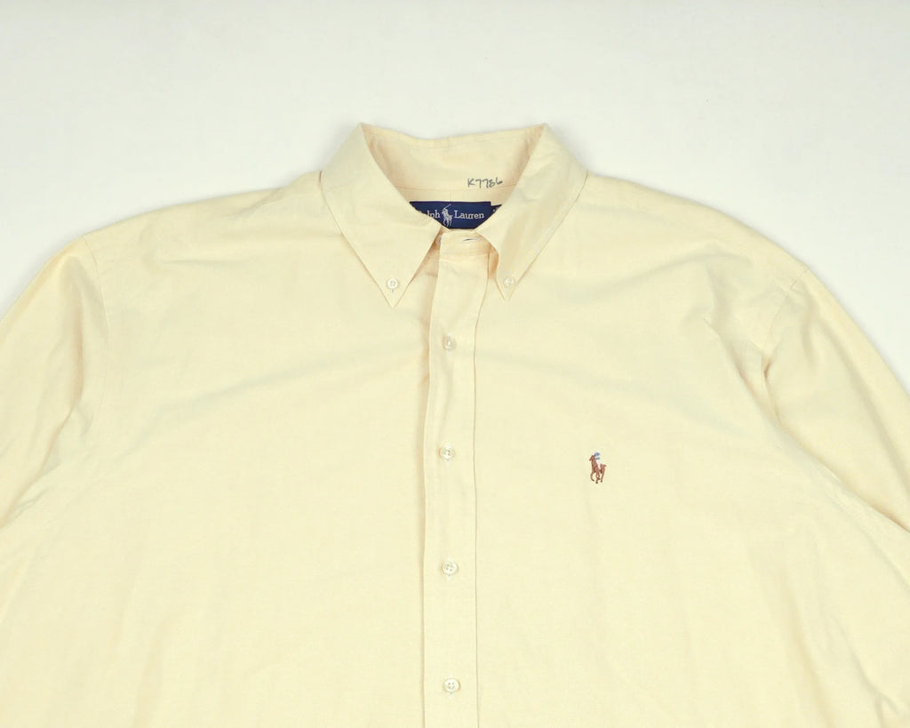 Ralph Lauren Beige Button-up Shirt XXL Cotton