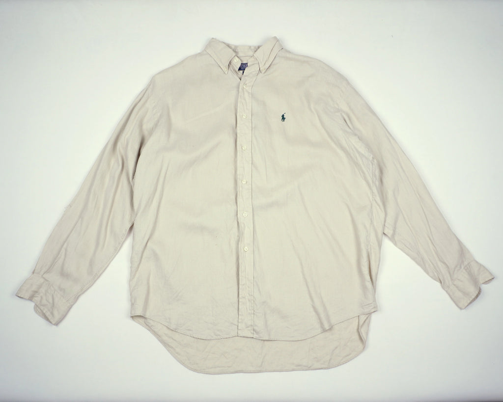 Ralph Lauren Beige Button-up Shirt XXL Cotton