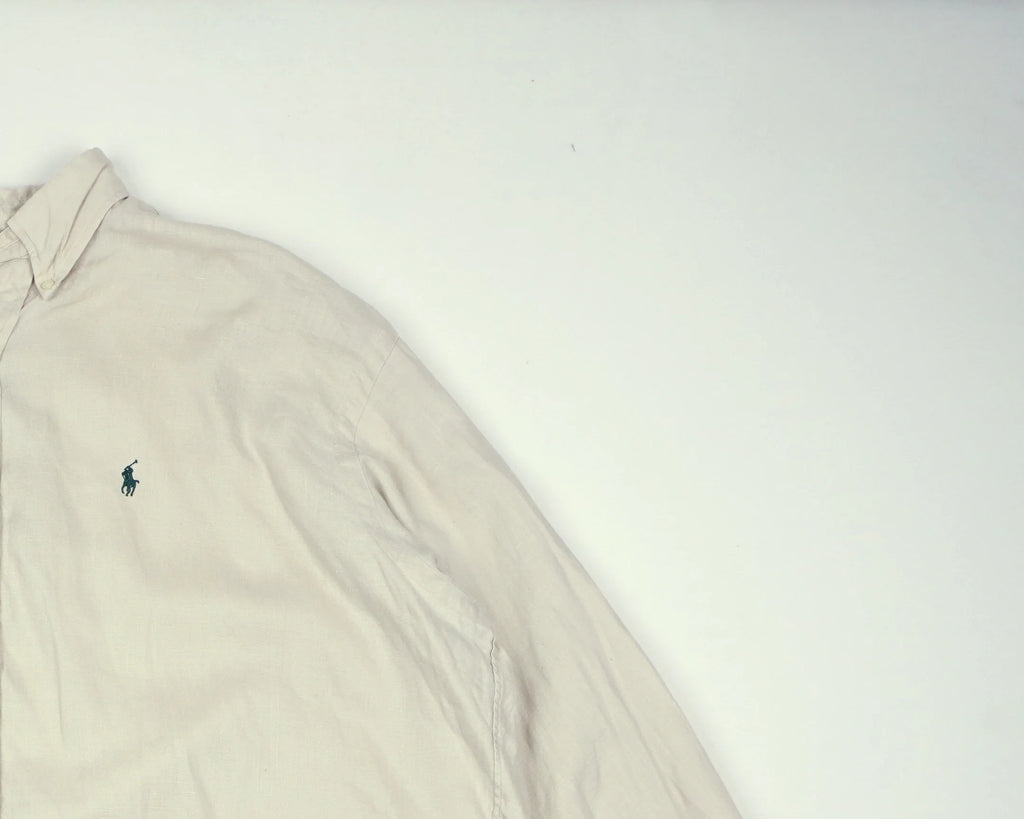 Ralph Lauren Beige Button-up Shirt XXL Cotton