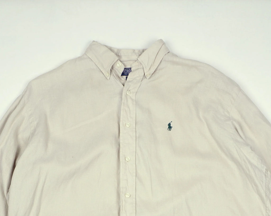 Ralph Lauren Beige Button-up Shirt XXL Cotton