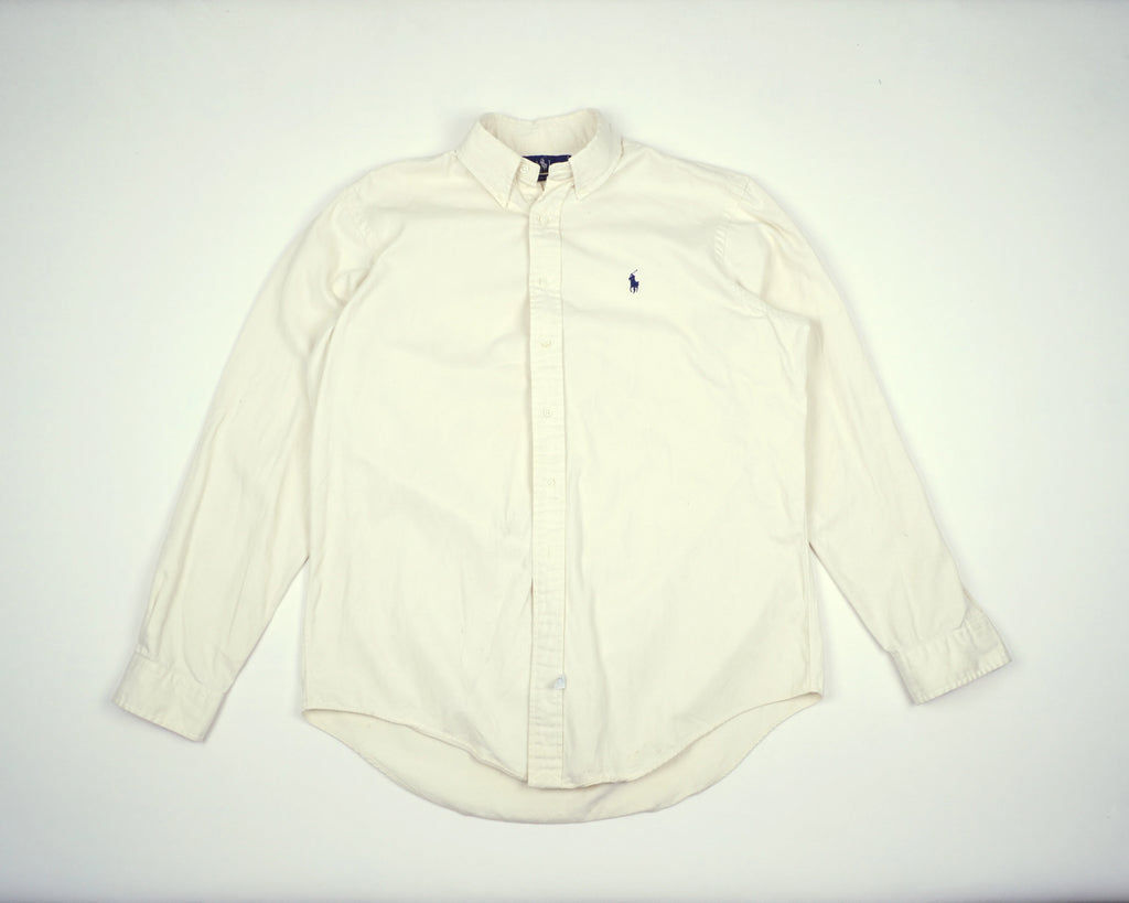 Polo Ralph Lauren White Button-up Shirt L Cotton