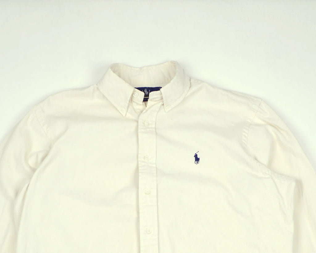 Polo Ralph Lauren White Button-up Shirt L Cotton