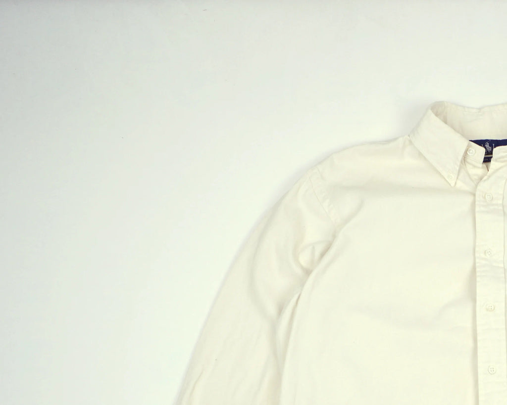 Polo Ralph Lauren White Button-up Shirt L Cotton